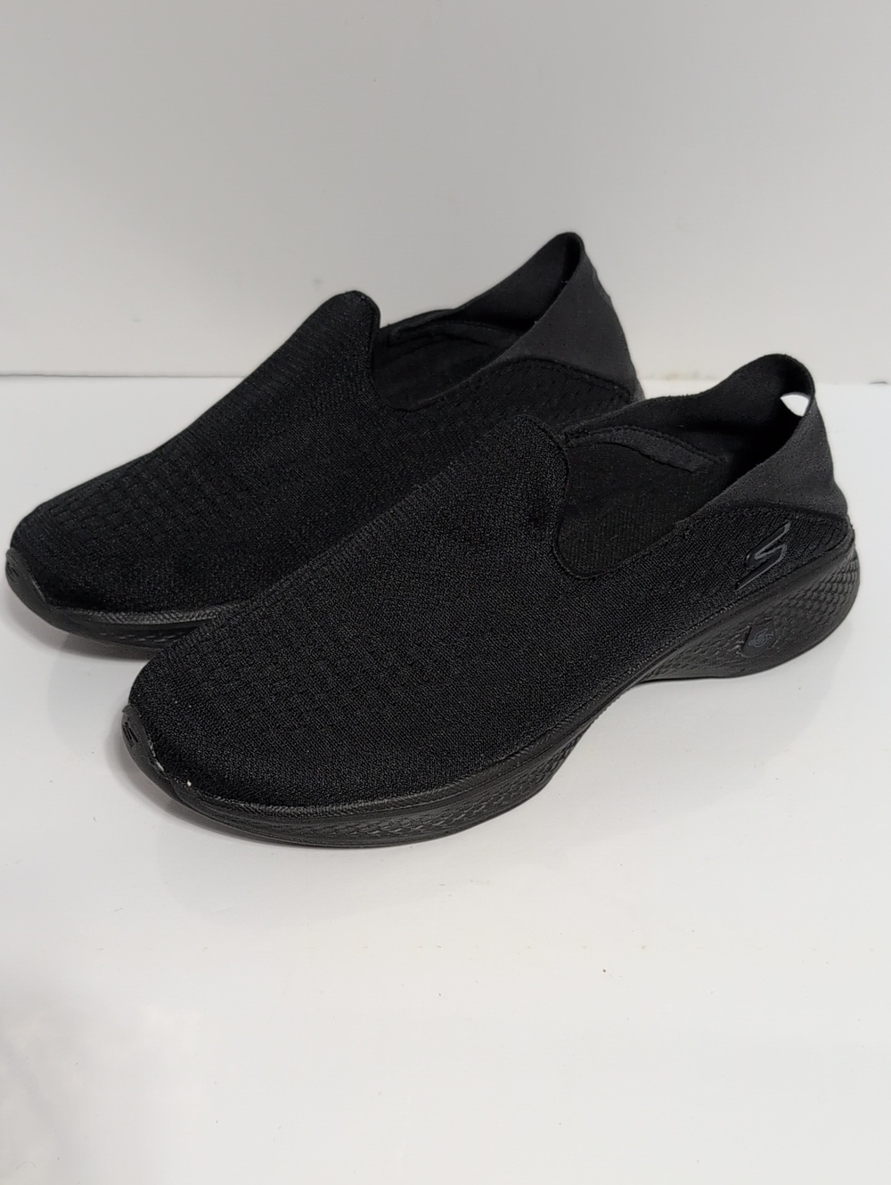 Skechers GOwalk Knit Slip-On Loafers in Black